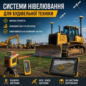 Системи нівелювання для будівельної техніки: як працюють та навіщо потрібні